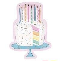 7" Rainbow Birthday Sweets Plates 8CT