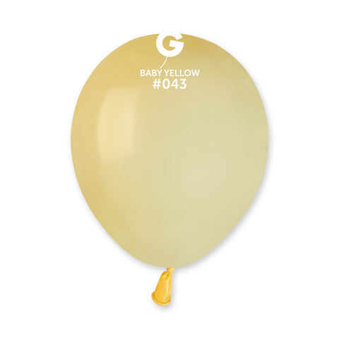 100 Count 5IN Mustard/Baby Yellow Balloons