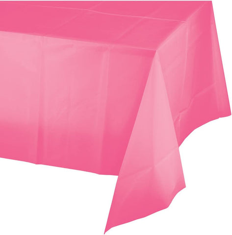 Rectangle Plastic Table Cover - Candy Pink - 54" X 108"
