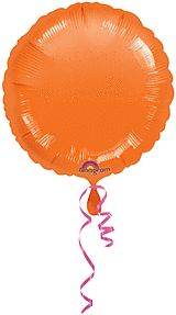 17" Metallic Orange Round Mylar Balloon