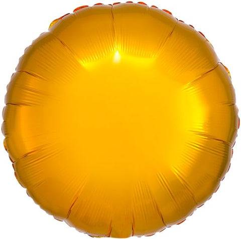 17" Metallic Gold Round Mylar Balloon