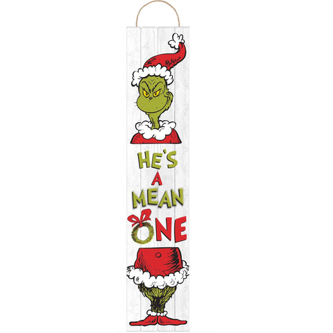 Grinch Large Wood Plank Sign