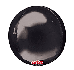 16" Orbz Black Mylar Balloon