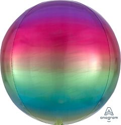 16" Ombre Orbz Rainbow Mylar Balloon