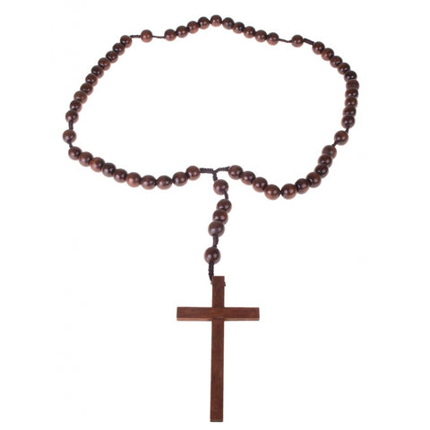 Wooden Rosary Beads w/Cross