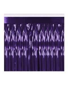 Pkgd 1-Ply Metallic Fringe Drape Purple 15" x 10'