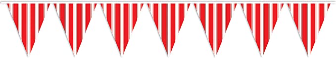 Striped Pennant Banner Red/White