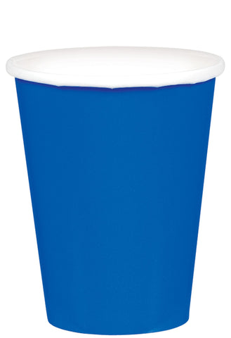 9 oz. Paper Cups - Bright Royal Blue - 20CT