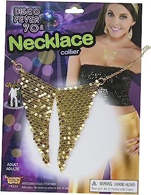 Gold Disco Drop Necklace
