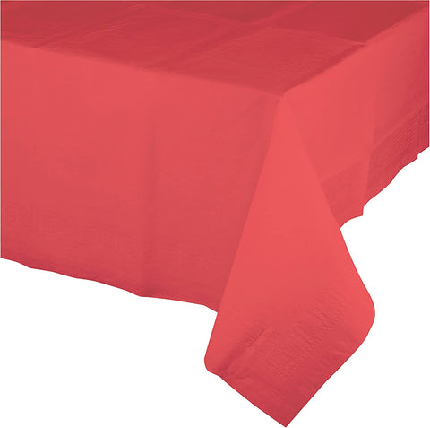 Rectangle Plastic Table Cover - Coral - 54" x 108"