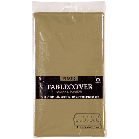 Plastic Table Cover - Gold