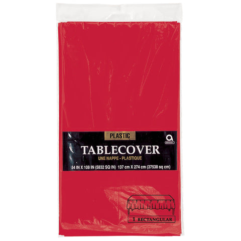 Rectangle Plastic Table Cover - Red Apple
