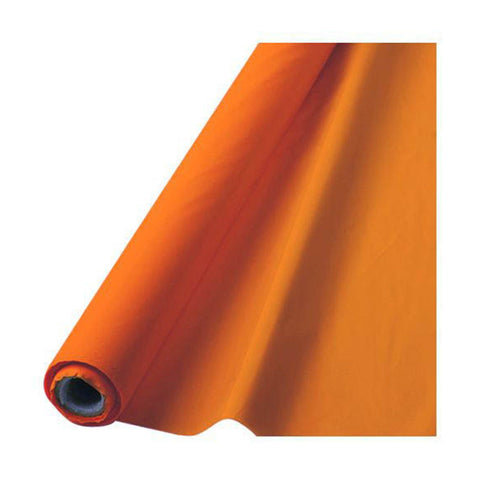 40" x 100' Plastic Table Roll - Orange Peel