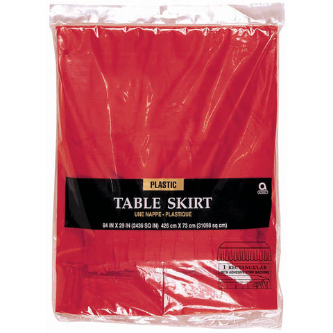 14' x 29" Plastic Table Skirt - Red Apple