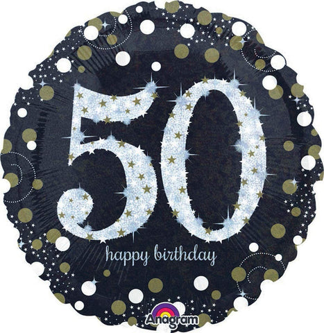 Balloon Mylar 50TH Sparkle Celebration
