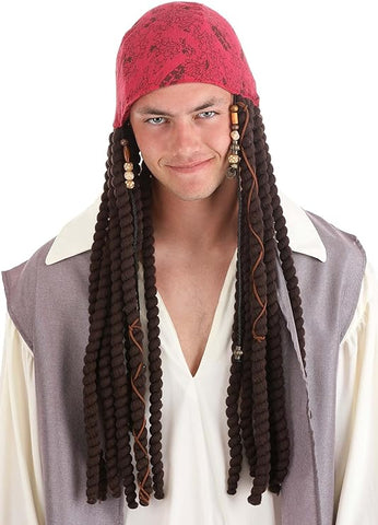 Jack Sparrow Scarf With Attached Braids