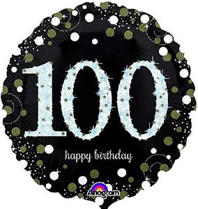 100th Birthday Mylar Balloon 18"