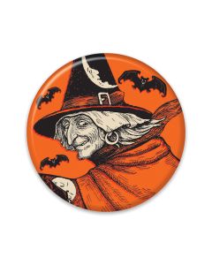 Vintage Button Classic Witch