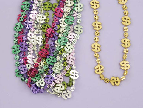Beads Dollar Sign Multicolor 12CT