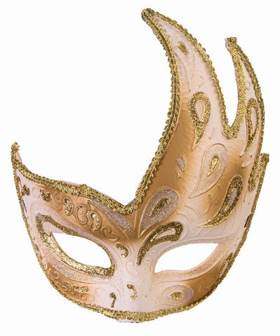 Masquerade Mask - White/Gold
