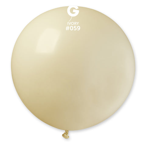 1 Count Ivory Latex Balloon 31"