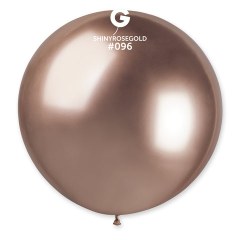 1 Count Shiny Rose Gold Latex Balloon 31"