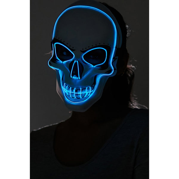 Mask Lightup Skull Blue