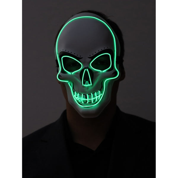 Mask Lightup Skull Green