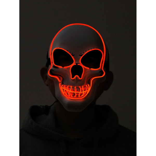 Mask Lightup Skull Red