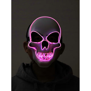 Mask Lightup Skull Purple
