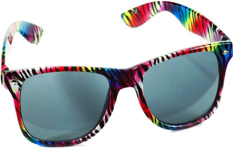 Glasses Rainbow Zebra Print