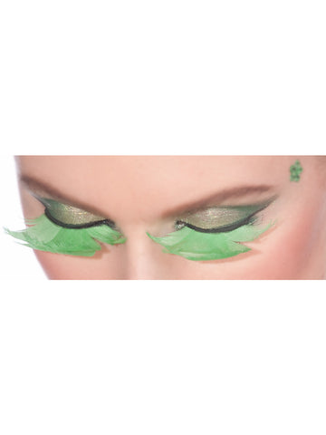 Eyelashes Green Feather St Patricks