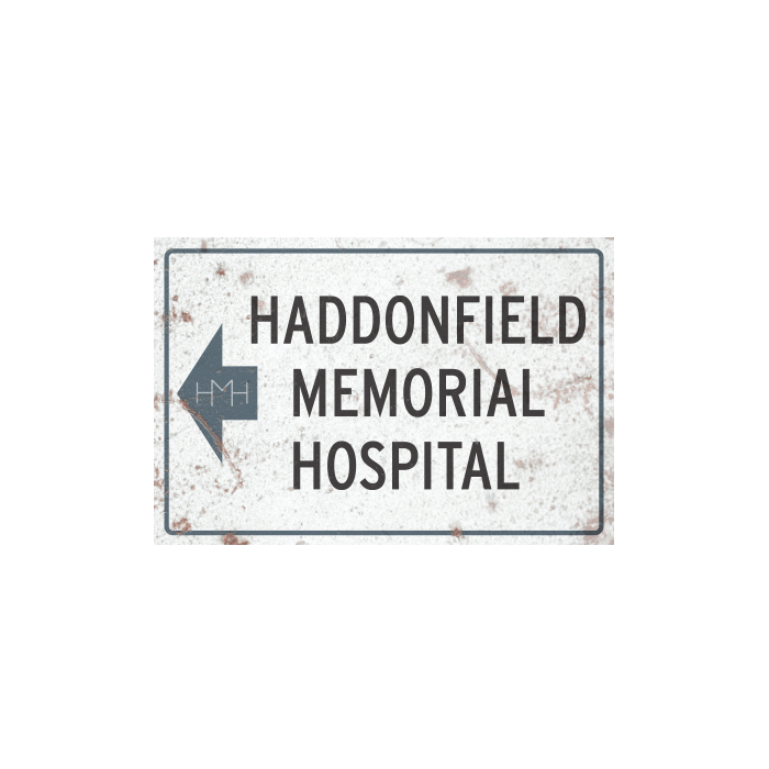 Halloween II Haddonfield Memorial Hospital Metal Sign