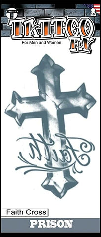 Tinsley Transfers Faith Cross Prison Tattoo