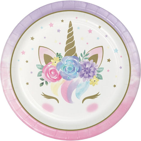 Unicorn Baby 9" Plates 8CT