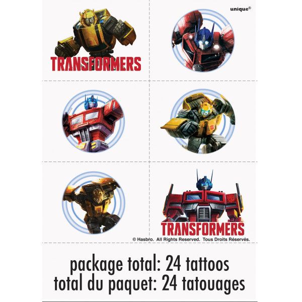 Transformers Temporary Tattoos 24CT.