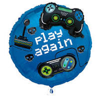 25" Play Again Mylar Balloon