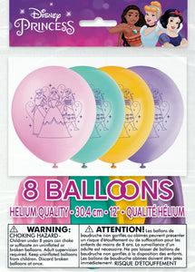 Disney Princess 12" Latex Balloons 8CT