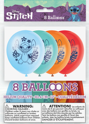 Lilo & Stitch 12" Latex Balloons 8CT