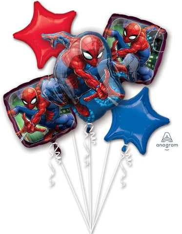Balloon Mylar Spider Man Webbed Bouquet