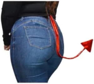 Devil Tail Leatherlike Shiny Red