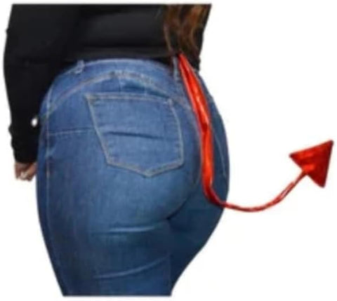 Devil Tail Leatherlike Shiny Red