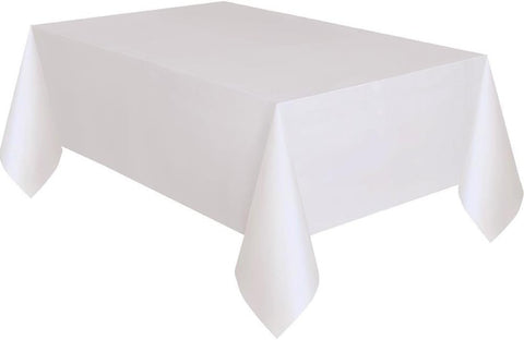 White Plastic Tablecover 54"X108"