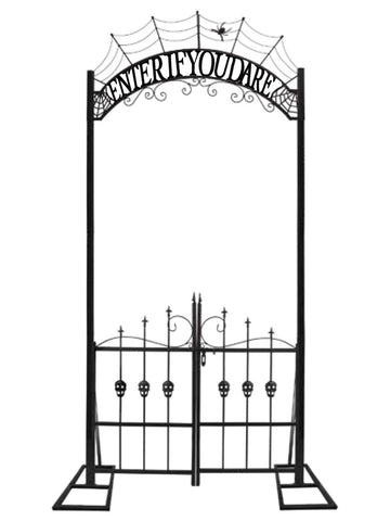 Metal Archway Enter If You Dare 8.5ft