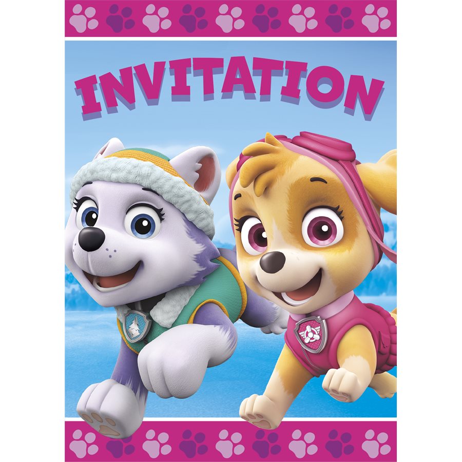 Paw Patrol Girl Invitations 8CT