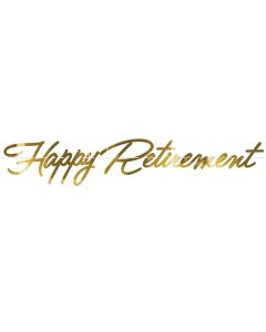 Gold Foil Happy Retirement Banner