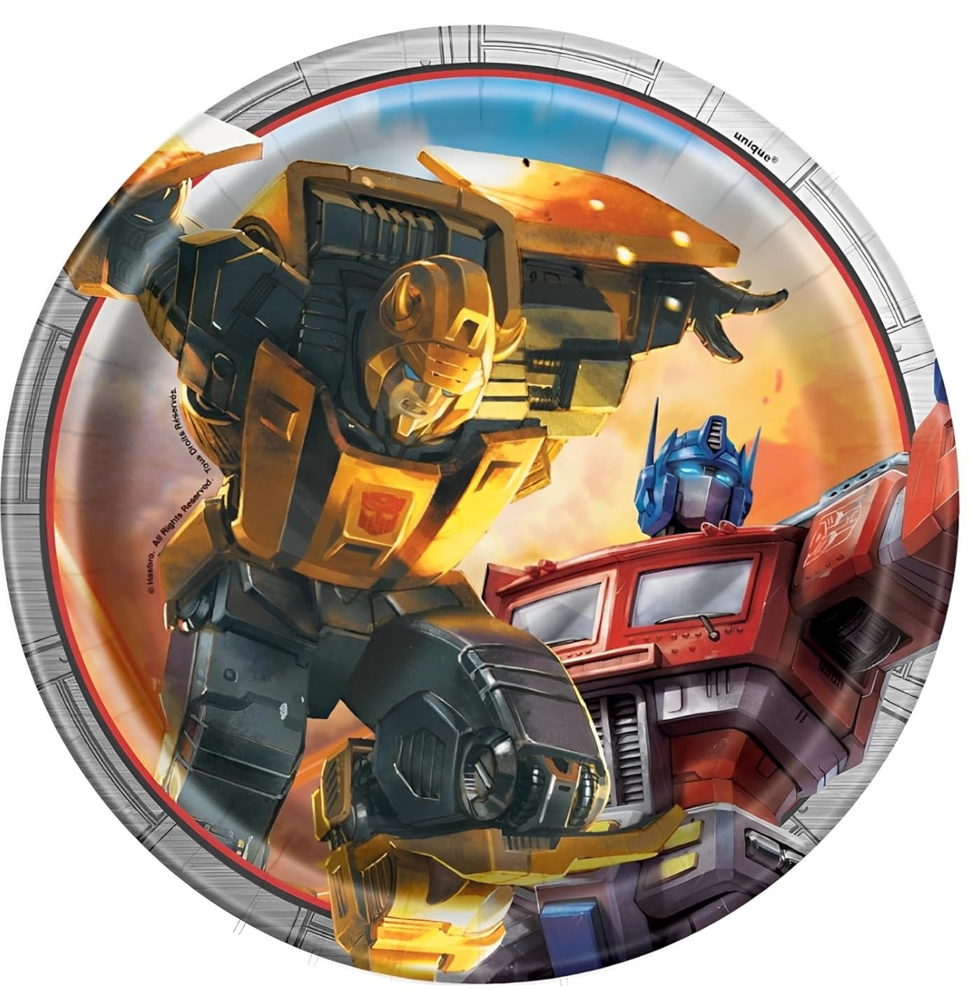 Transformers 7" Plates 8CT