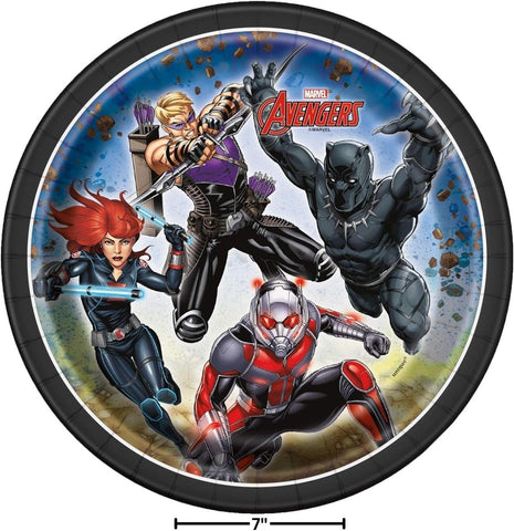 7" Avengers Plates 8CT