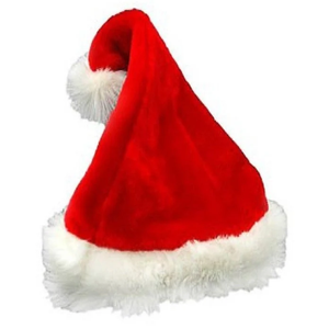 Hat Santa DLX Plush w/Rabbit Fur XL