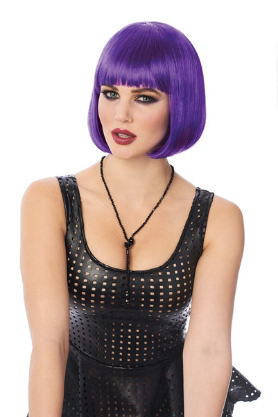 Wigs Bob Costume Culture Purple